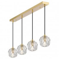 Telbix-Zaha PE04-Chrome / Antique Gold Pendant Light